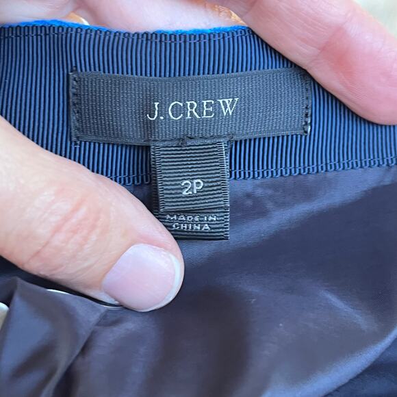 J.Crew Women's Blue Colorblock Striped Mini Skirt Size 2P. NEW - Picture 6 of 8